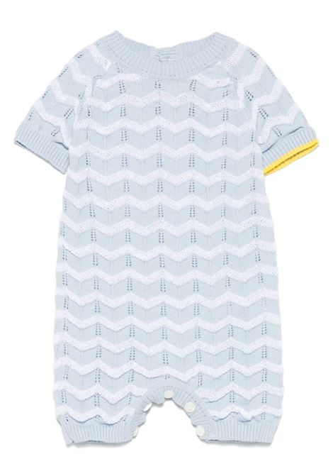 Tutina In Maglia Azzurra GENSAMI | TU04-B-ONDASILVER BLUE/OFF WHITE